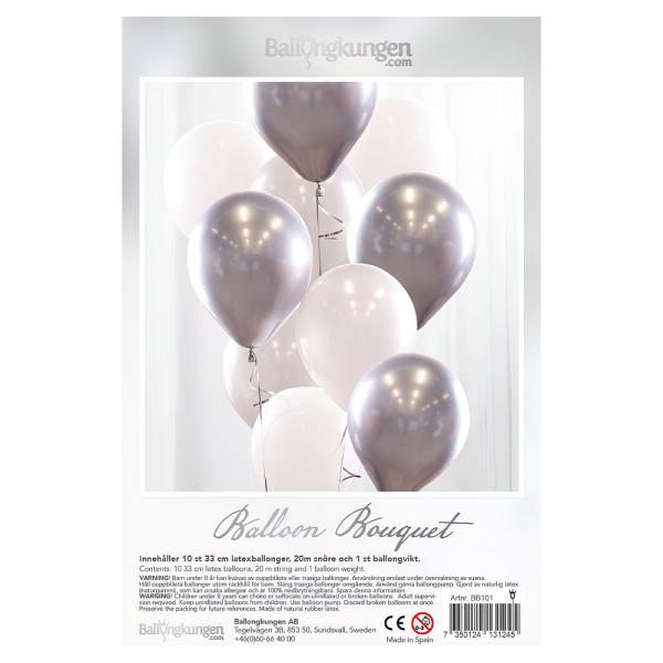 Ballongbukett Chrome Sølv