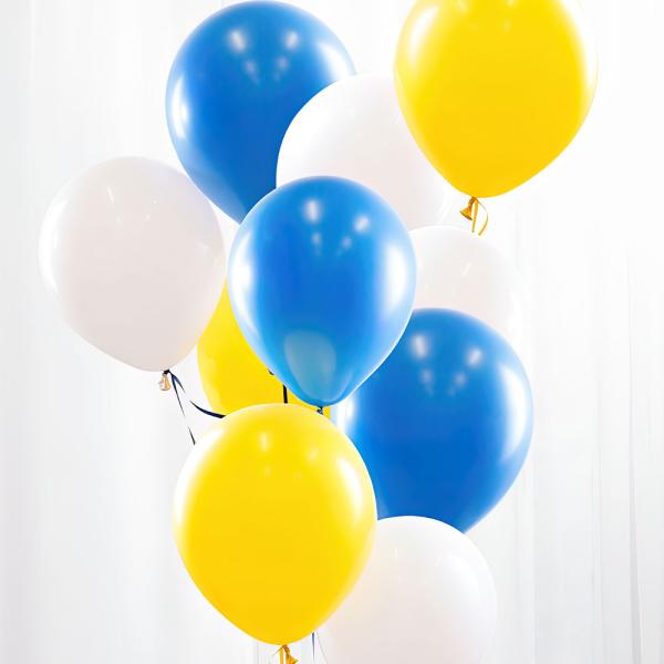 Ballongbukett Gul og Blå