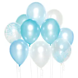Ballongbukett Sett Hvit og Blå