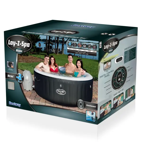 Lay Z Spa Miami Oppblåsbart Spabad