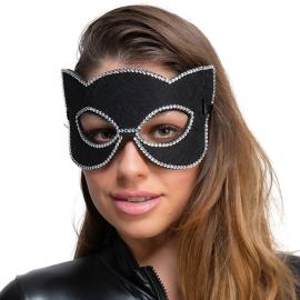 &Oslash;yemaske Katt med Strass