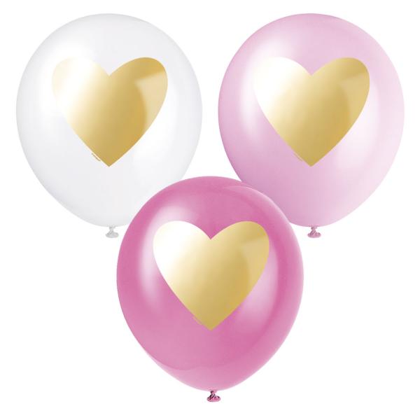 Ballonger med Gull Hjerte