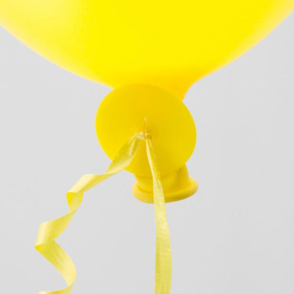 Ballonglukkere med Snor Gule 100-pakning