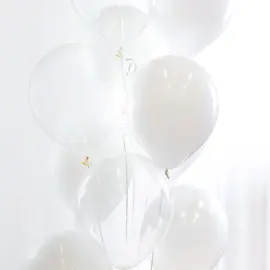 Ballongbukett Hvit