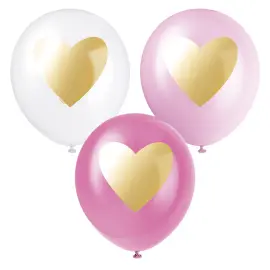 Ballonger med Gull Hjerte