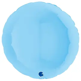 Stor Rund Folieballong Pastellblå Matt