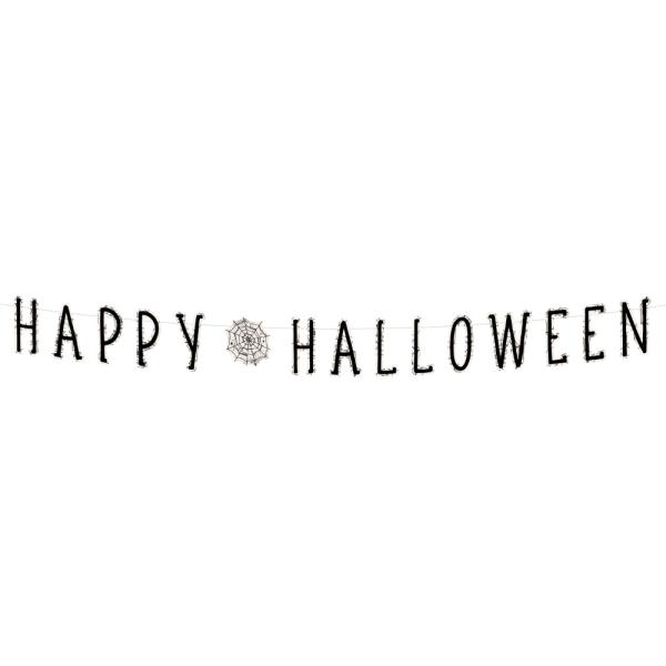 Happy Halloween Girlander Spindelvev