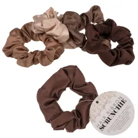 Scrunchie H&aring;rstrikk Brun