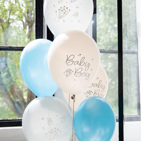 Latexballonger Baby Boy Mix 6-pakning