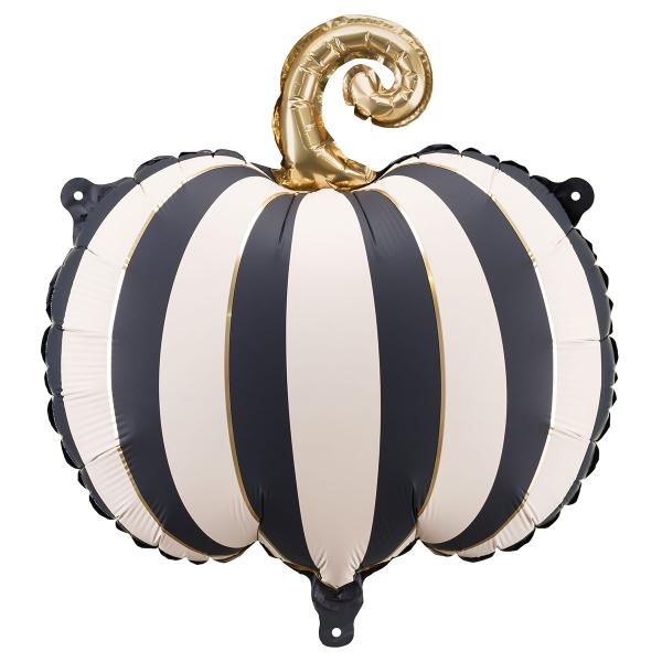 Folieballong Stripete Gresskar Svart og Hvit