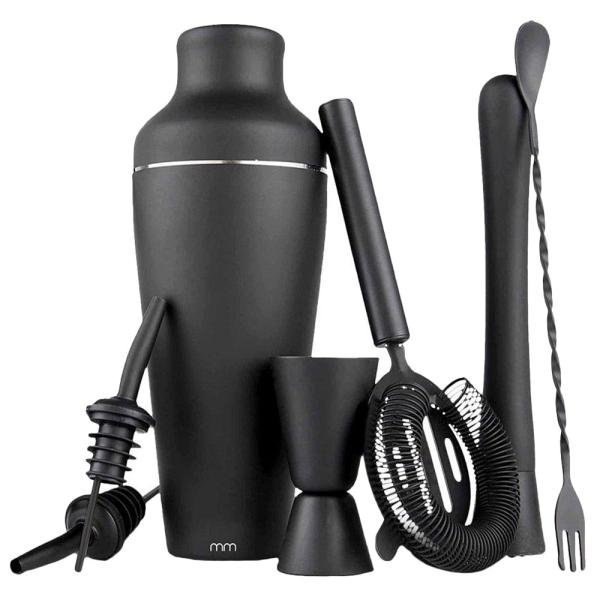 Cocktail Shaker Sett Mattsvart