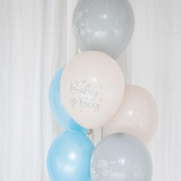 Latexballonger Baby Boy Mix 6-pakning