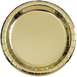 Papptallerkener Gull Metallic