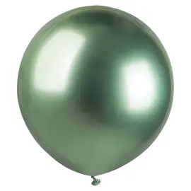 Store Runde Grønne Chrome Ballonger