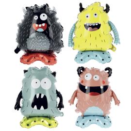 Stående Folieballong Monster 4-pakning