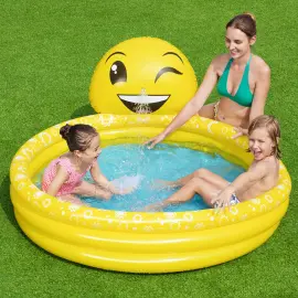 Oppblåsbar Barnebasseng med Sprinkler Smiley