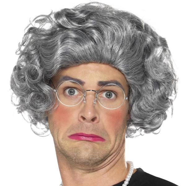Tante Parykksett Grå