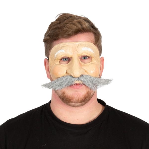Øyemaske med Bart Grå