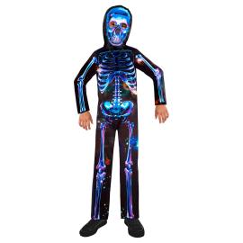 Neon Skeleton Boy Kostyme Barn 8-10 år