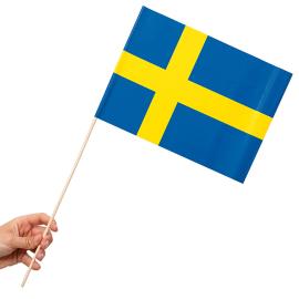 H&aring;ndflagg Sverige 50 cm 10-pakning