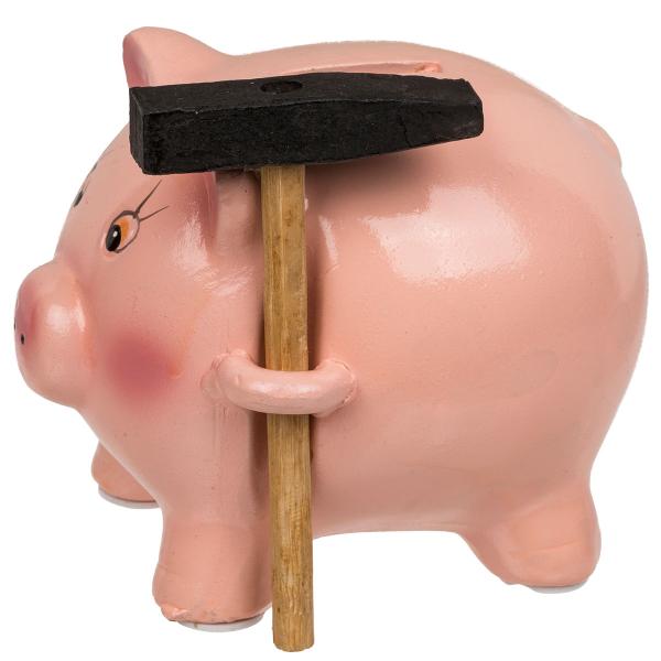 Sparegris med Hammer 13 x 10,5 cm