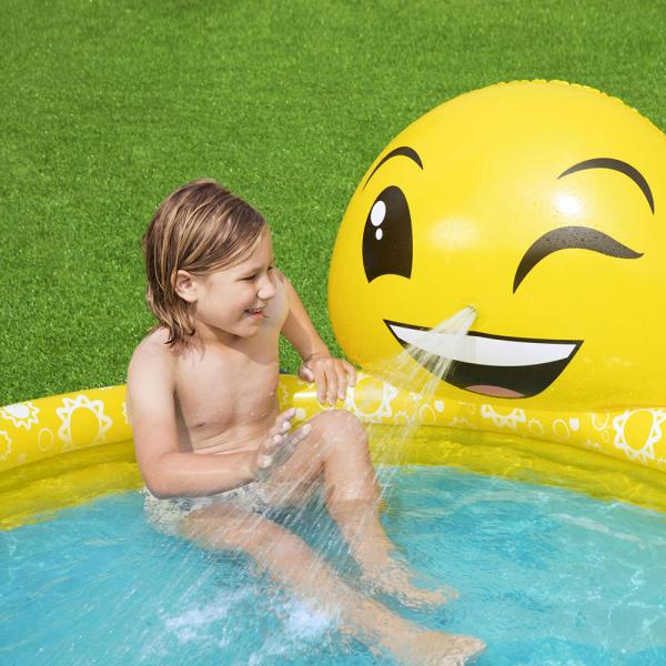 Oppblåsbar Barnebasseng med Sprinkler Smiley