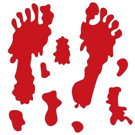Gelstickers Blodige Fotavtrykk