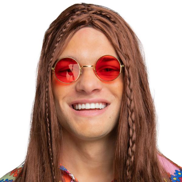 Runde Briller Hippie Rød