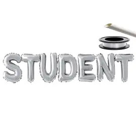 Ballonggirlander Student Sølv