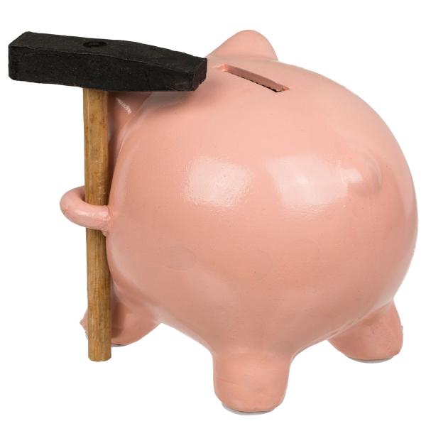 Sparegris med Hammer 13 x 10,5 cm