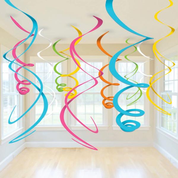 Hengende Swirl Pynt Fargerike