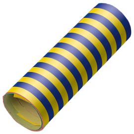 Stripete Serpentiner Bl&aring;/Gul 4 m