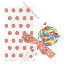 Sm&aring; Cellofanposer Polka Dot Rosegull