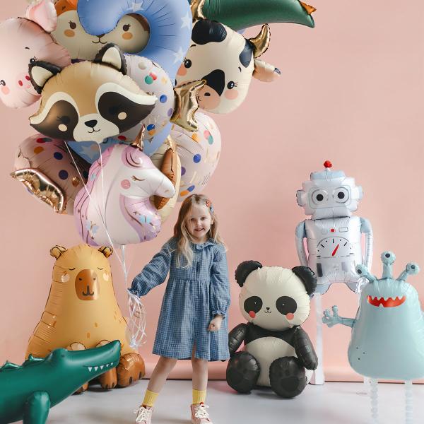 Folieballong Sittende Panda 68 x 72 cm