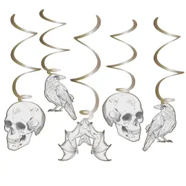 Hengende Halloween Swirls 6-pakning