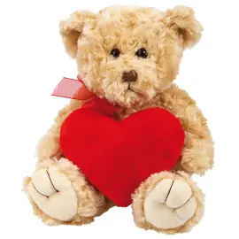 Beige Bamse med Hjerte