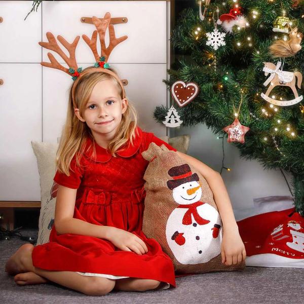 Julehårbøyle med Reinsdyrhorn Lysebrunt