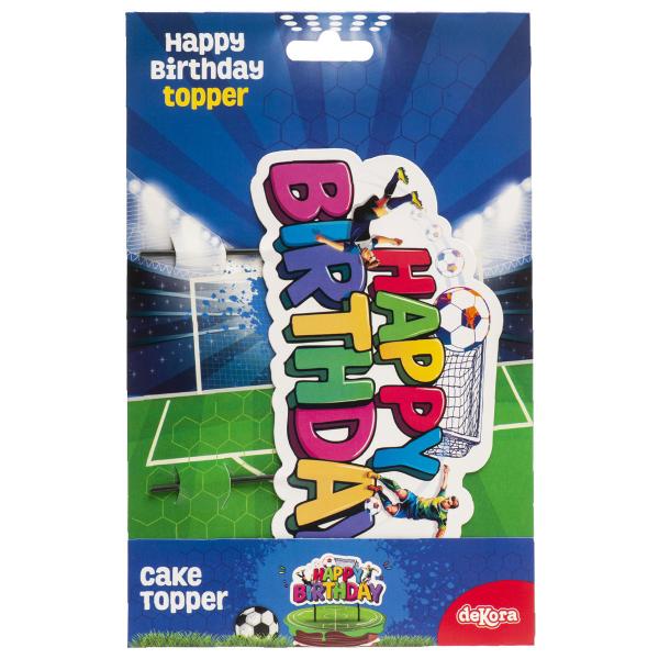 Happy Birthday Cake Topper Fotball 16,5 cm