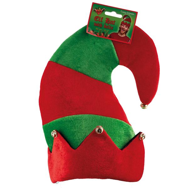 Stripete Nisselue med Bjelle