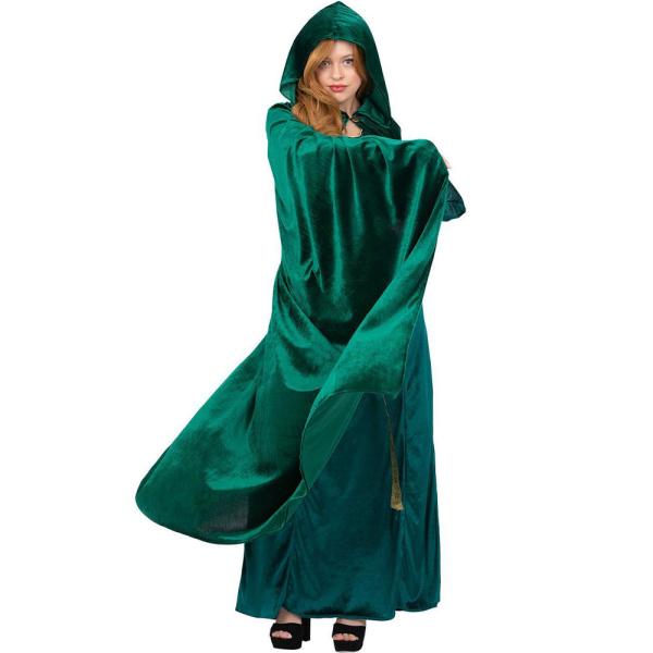 Cape med Hette Grønn Deluxe