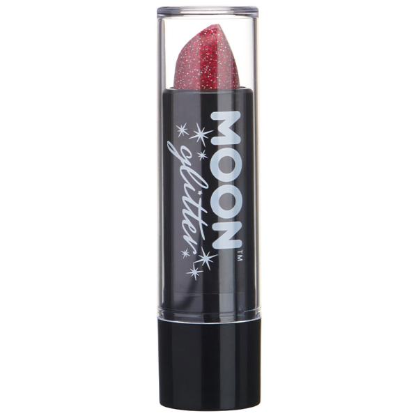Moon Glitter Holografisk Glitter Leppestift Rød