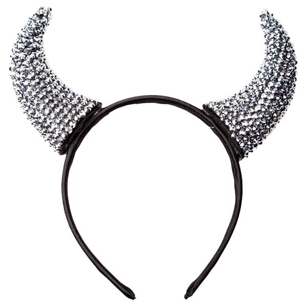 Djevelhorn Hårbøyle med Strass