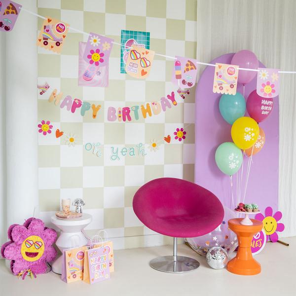 Latexballonger Happy Birthday Boho Girlz 6-pakning