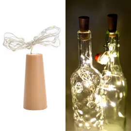 Flaskebelysning Kork med LED-lysslynge