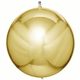 Kulerund Folieballong Metallic Gull 3-pakning