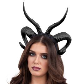 Hårbøyle Doble Djevelhorn Svart