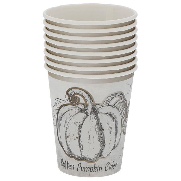 Pappkopper Halloween Gresskar 8-pakning