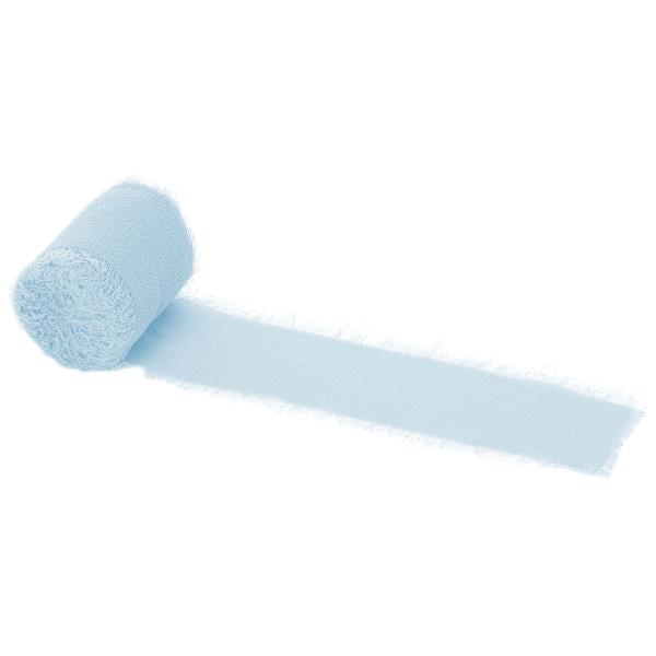Chiffonbånd Lyseblå 40 mm 3-pakning