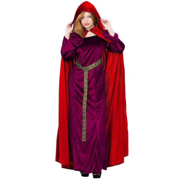Cape med Hette Rød Deluxe
