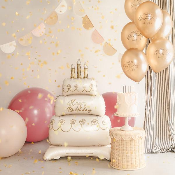 Folieballong Kake Happy Birthday 70 x 100 cm